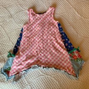Matilda Jane pink gingham tank size 4